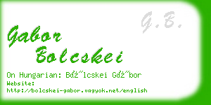 gabor bolcskei business card